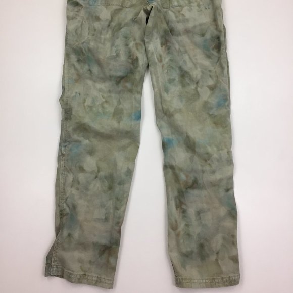 ANTHROPOLOGIE Green Multi-Color Tie Dye The Wanderer Linen Blend Pants - Picture 12 of 12